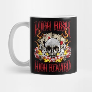 Poker High Risk High Reward Card Game Player Mug